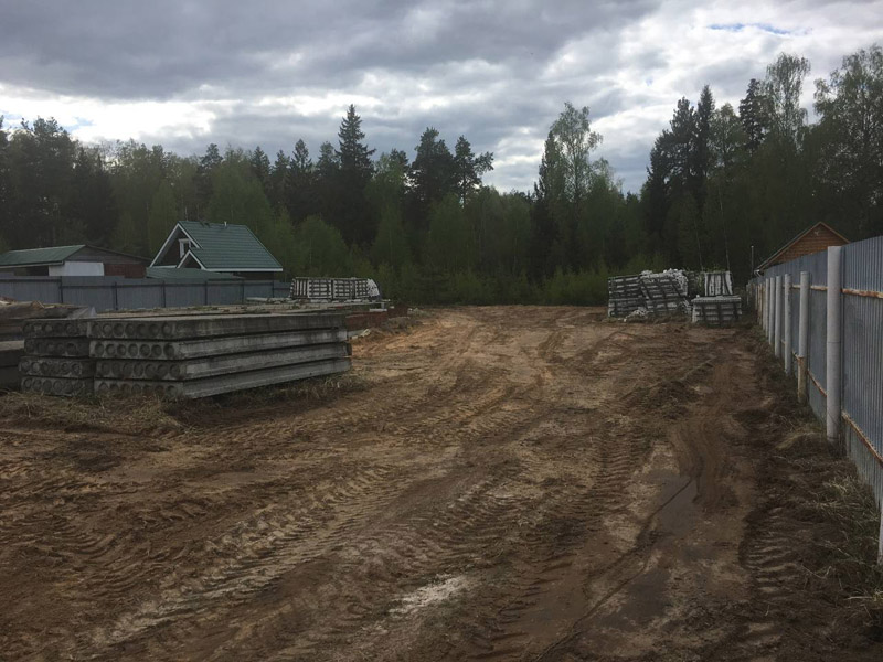 Выравнивание участка перед строительством, д.Конево Городецкий р-н, весна 2025г
